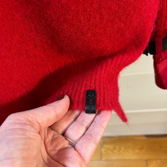 RUDSAK – Red Wool & Mohair Sweater with Leather Details – Size P/ - Picture 11 of 13